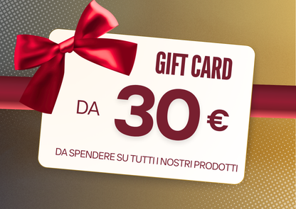 Regala una gift card, da spendere su tutti i nostri prodotti.