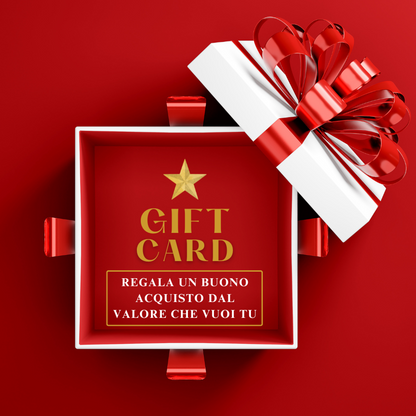 Regala una gift card, da spendere su tutti i nostri prodotti.